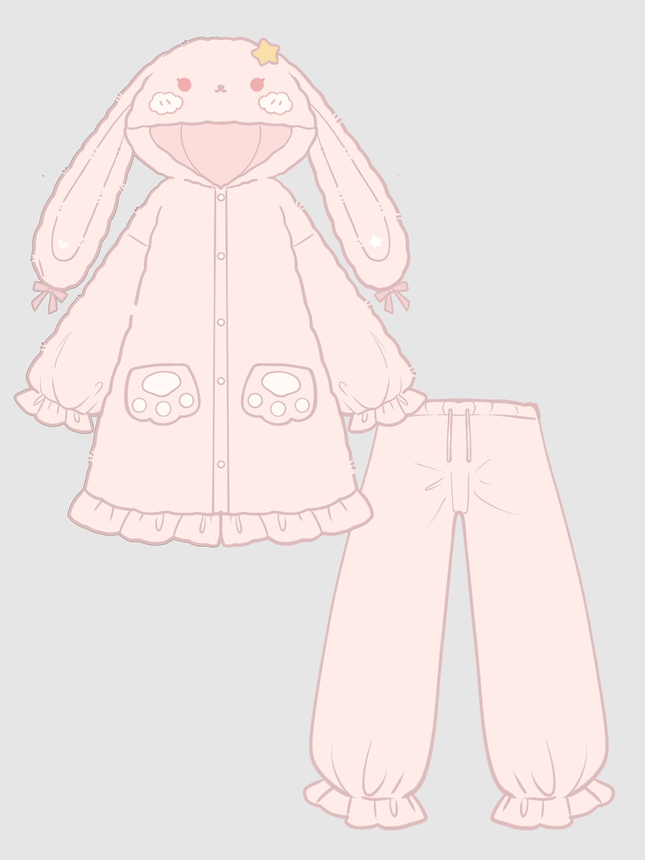 洛丽塔云朵系列兔子睡衣（图ZMzM1Njg2MzM2） - IP形象 - 站酷设计师萌太郎文创原创素材 - 站酷ZCOOL