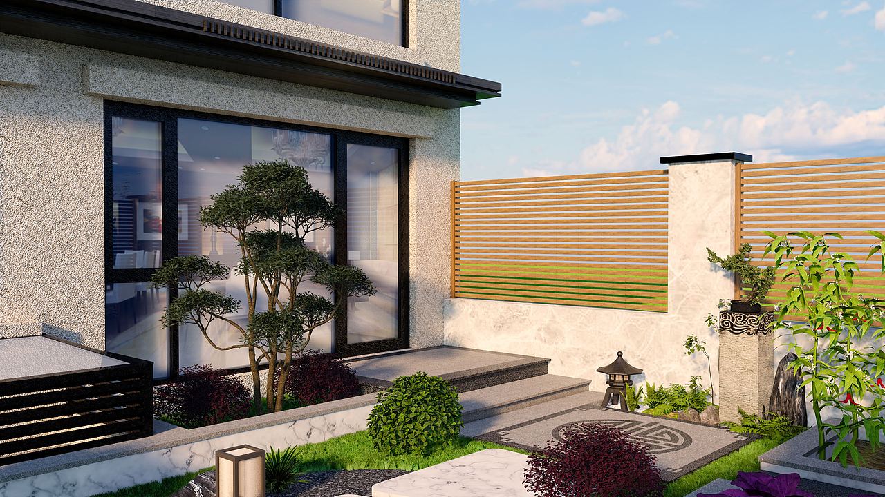 小庭院设计方案效果图（图ZMzQ1ODQwMzg4） - 其他三维 - 站酷设计师指尖丨Design原创素材 - 站酷ZCOOL