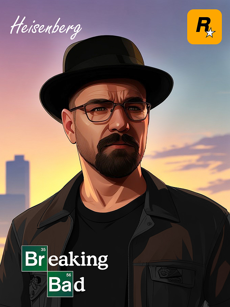 GTA版《絕命毒師》人物群像（圖ZMzU0MDQ4NjM2） - 藝術(shù)插畫 - 站酷設(shè)計師零度暗物質(zhì)原創(chuàng)素材 - 站酷ZCOOL