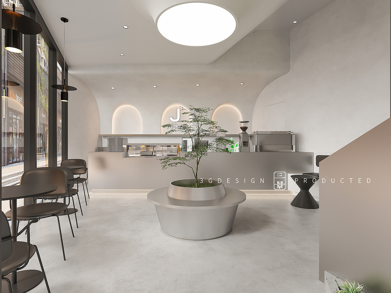 【三景装饰】极简侘寂风咖啡店