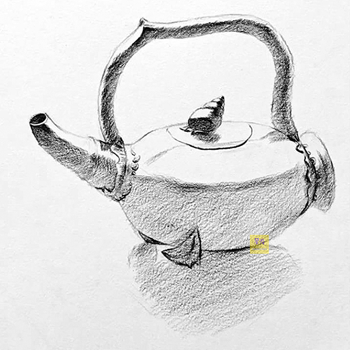 素描莲藕壶绘画详细步骤