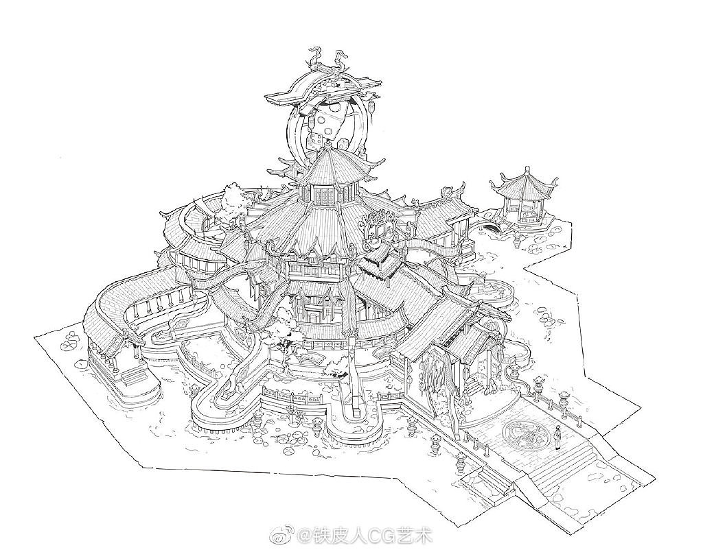 单体场景线稿练习