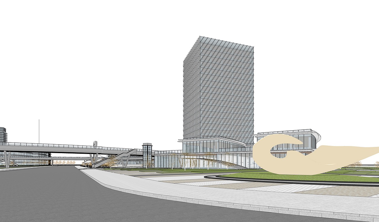 天能集团科技城SU模型下载