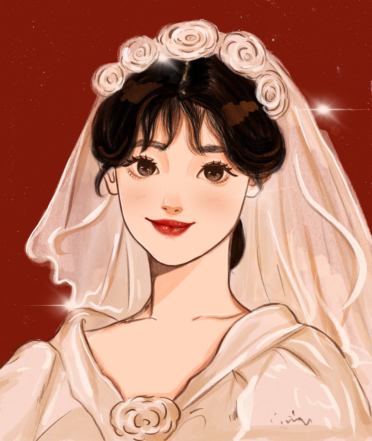 水彩风格插画