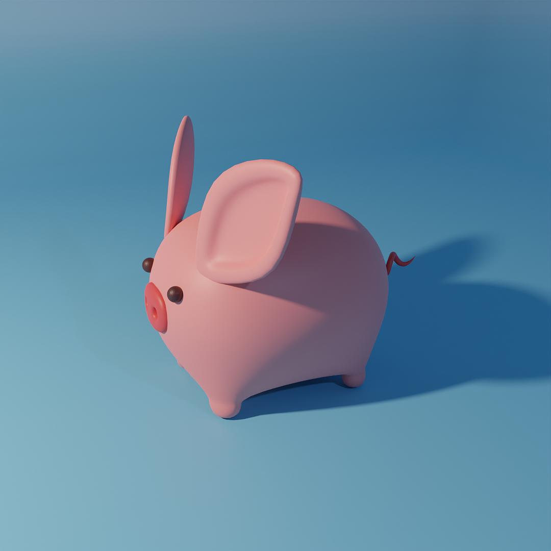Blender春日创作打卡挑战-day8大耳猪（图ZMzM2MTc0NzUy） - 场景 - 站酷设计师Z897792444原创素材 - 站酷ZCOOL