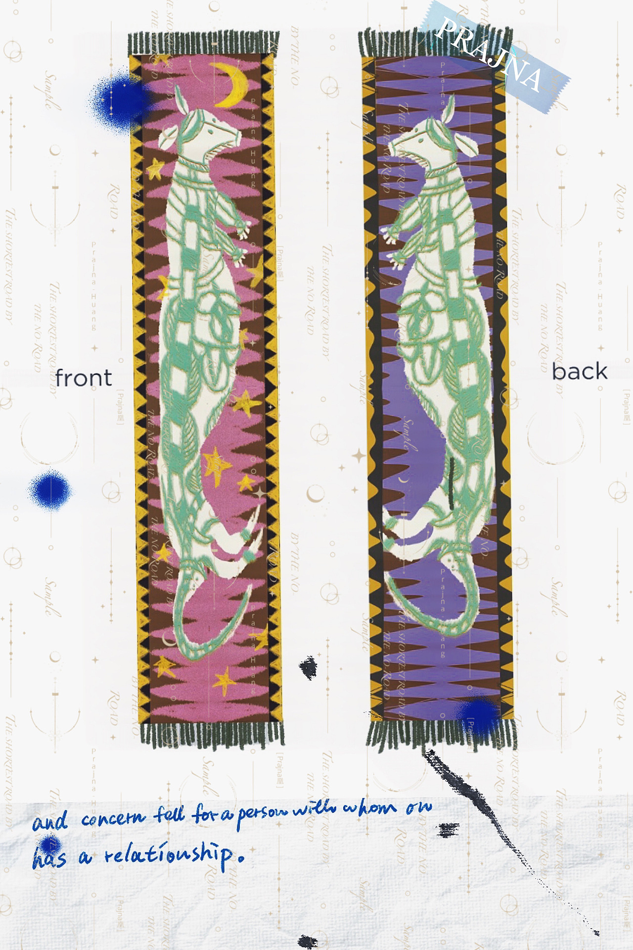 为某澳洲围巾品牌绘制的四组不同主题插画