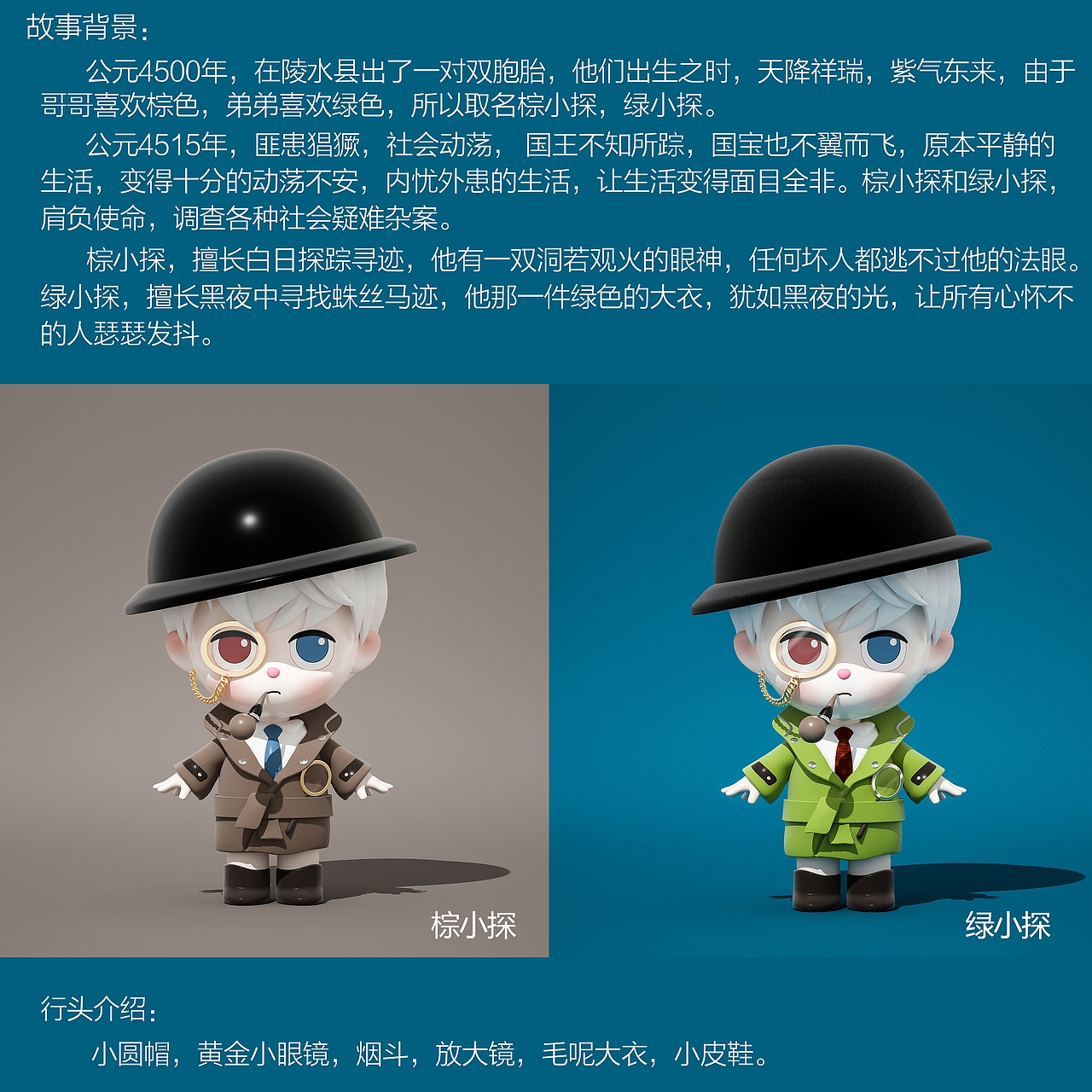 ip设计，原创ip，侦探系列，场景设计，手办摆件，盲盒（图ZMjk3NjE3NzY0） - 人物/生物 - 站酷设计师kliven原创素材 - 站酷ZCOOL