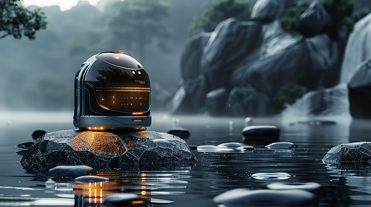 扫地机器人渲染及AI润图