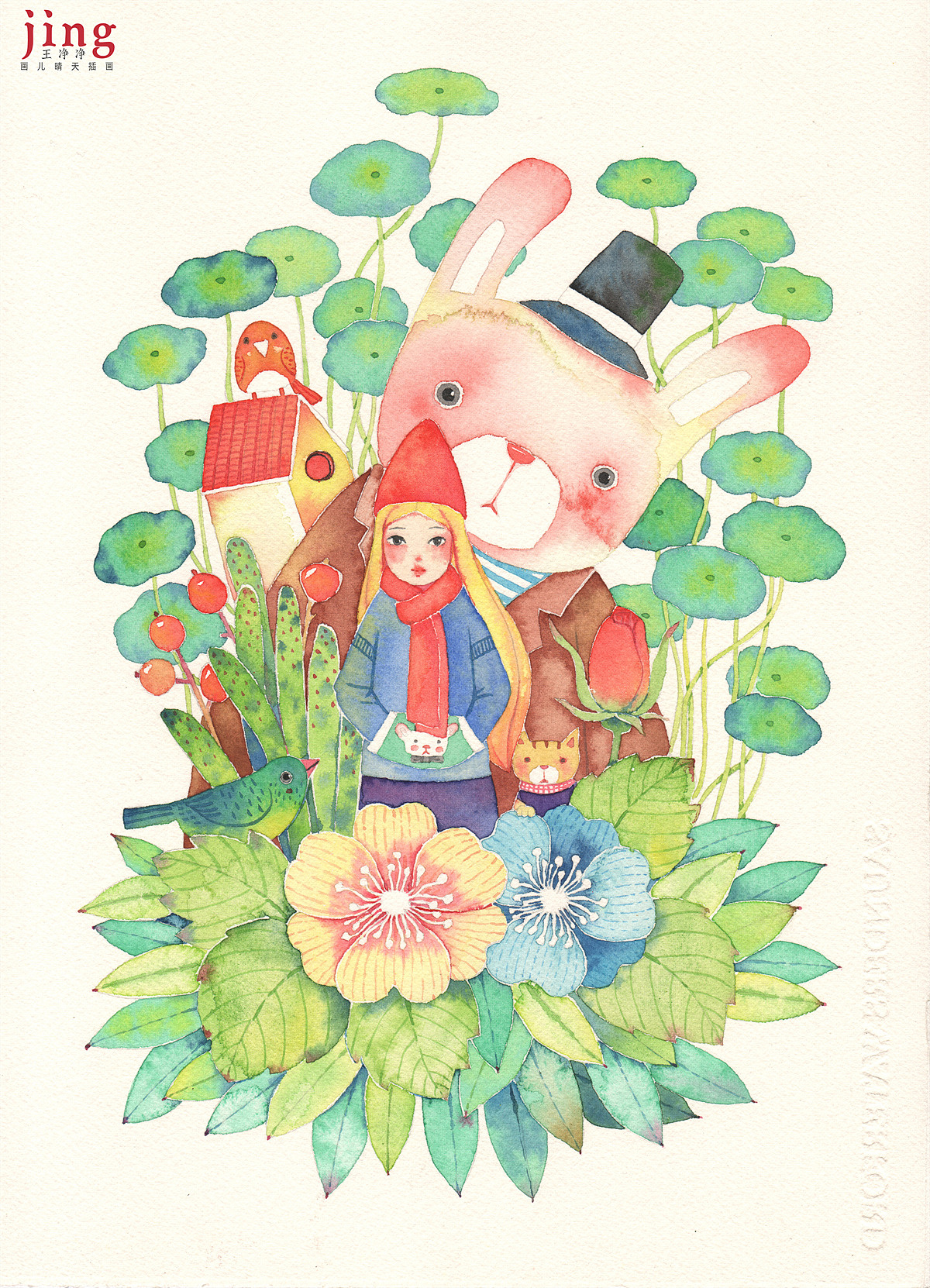 8幅人物水彩插画——红帽子人物系列（图ZMzU1NjMwNzcy） - 绘画 - 站酷设计师画儿晴天原创素材 - 站酷ZCOOL