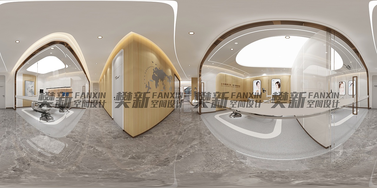 青岛市牙科门诊装修设计—樊新空间设计