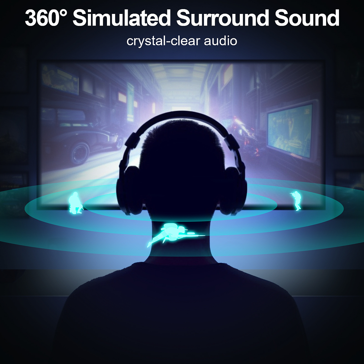 麦克风头戴式蓝牙耳机+USB发射器套件