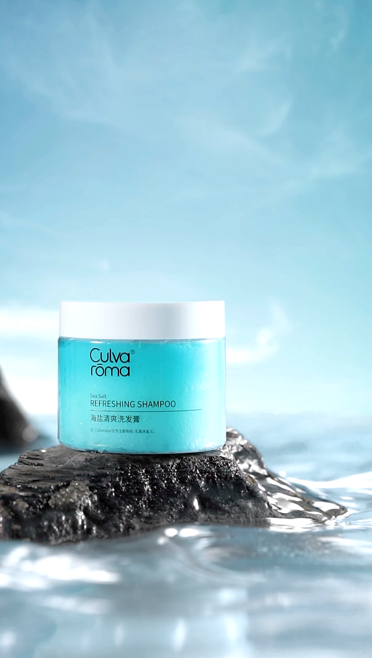 海盐洗发膏视频拍摄