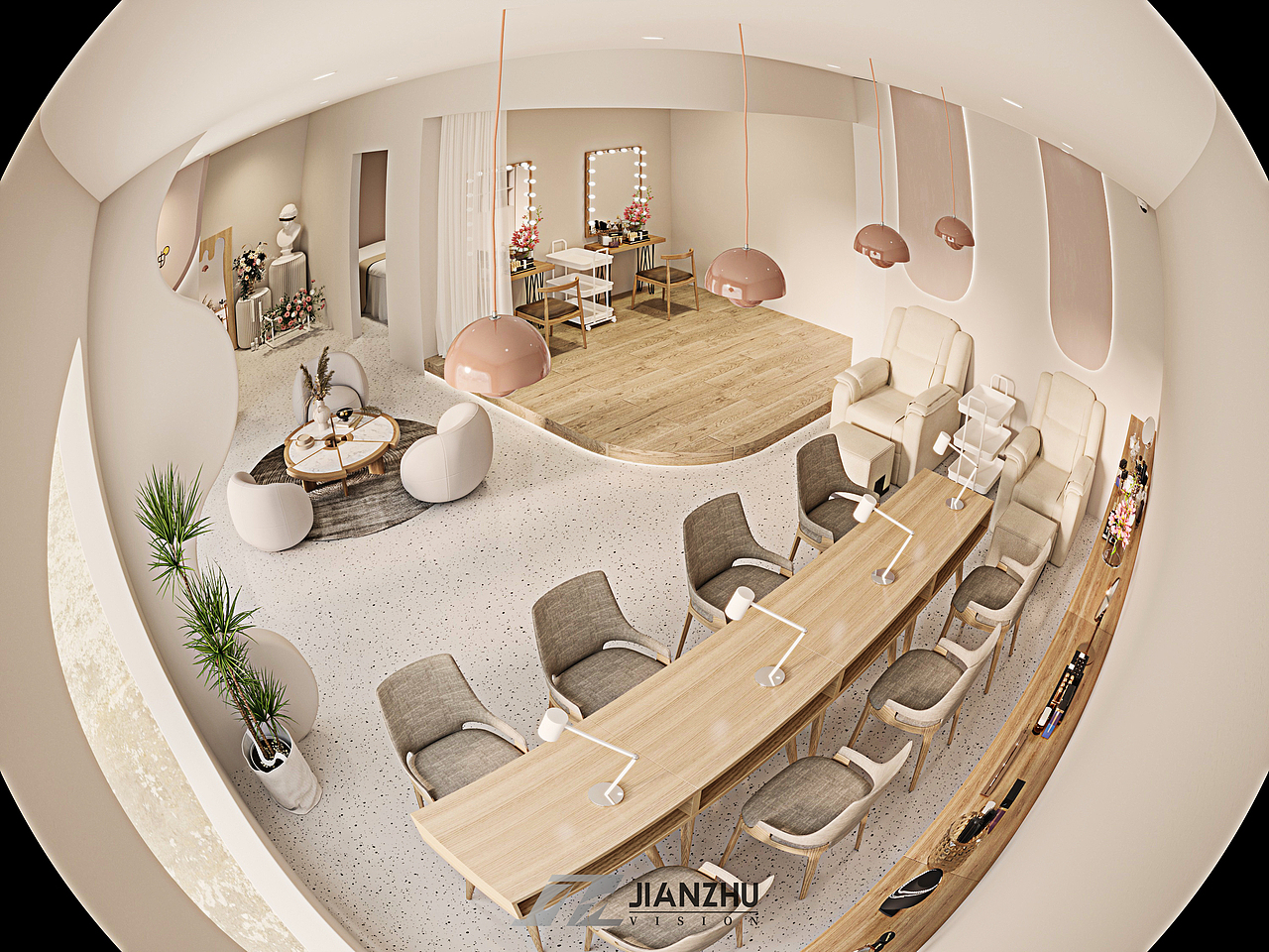 JIAN ZHU VISION｜美甲店（图ZMzE3MDEyMjI0） - 家装设计 - 站酷设计师簡竹原创素材 - 站酷ZCOOL