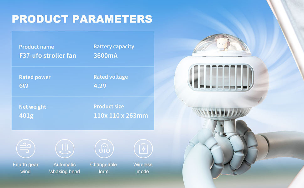 亚马逊婴儿风扇主图 A+设计