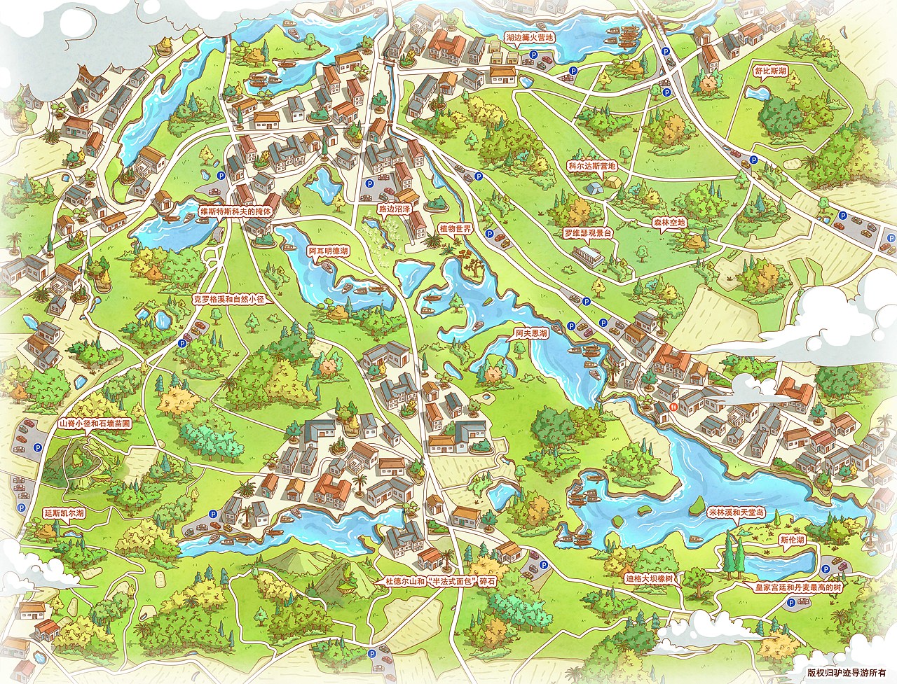 手绘旅游地图（一）（图ZMzQ2Mzg4NDIw） - 商业插画 - 站酷设计师欧梅原创素材 - 站酷ZCOOL
