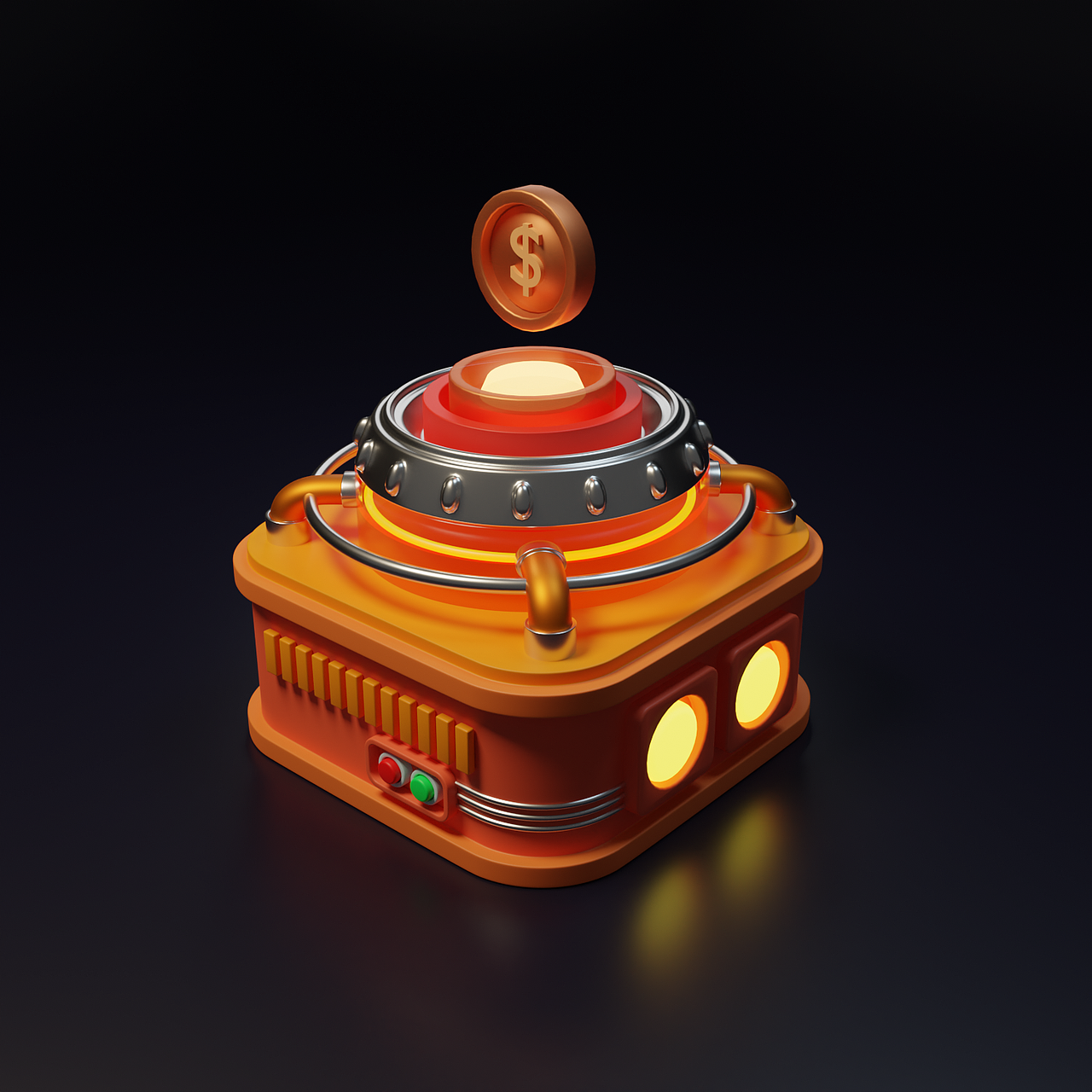 blender第三次跟练——金币基站（图ZMzYyODkwNjYw） - 场景 - 站酷设计师幸运的小豆瓣儿原创素材 - 站酷ZCOOL