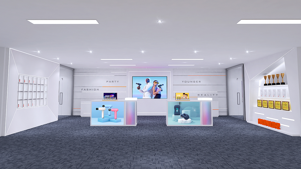 现代时尚电子产品展厅设计（图ZMzEyODU0MDQw） - 展陈设计 - 站酷设计师深圳展厅展馆设计原创素材 - 站酷ZCOOL