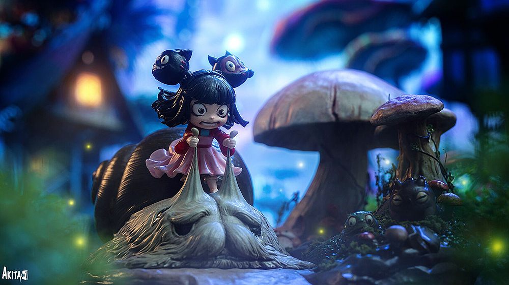 阿满迟到妖模型涂装成品