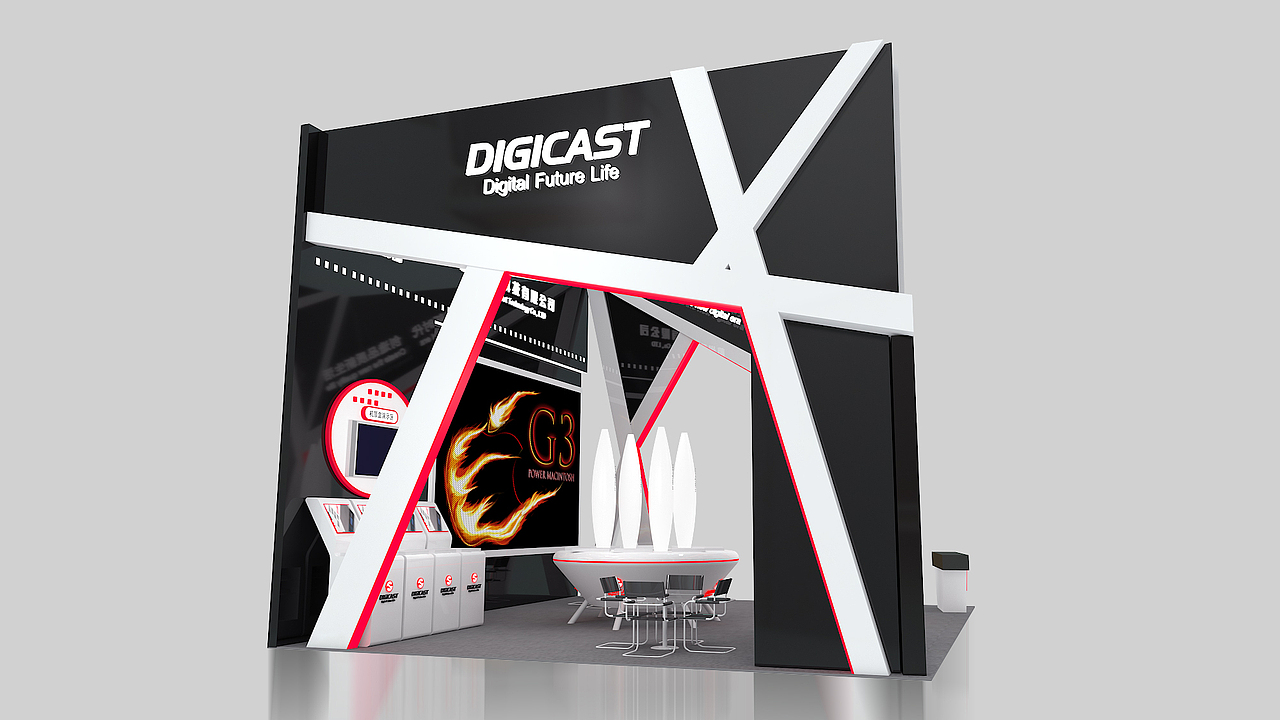 杭州数电科技展台丨金画笔空间设计