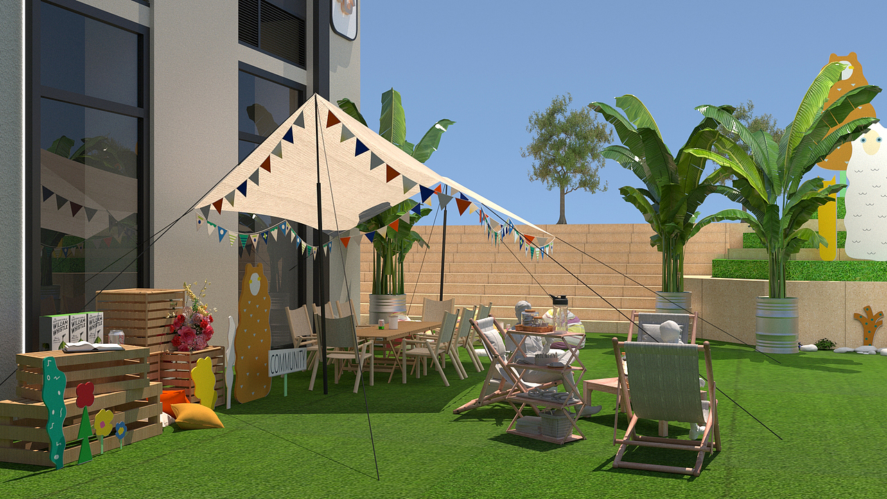 广场露营打卡包装