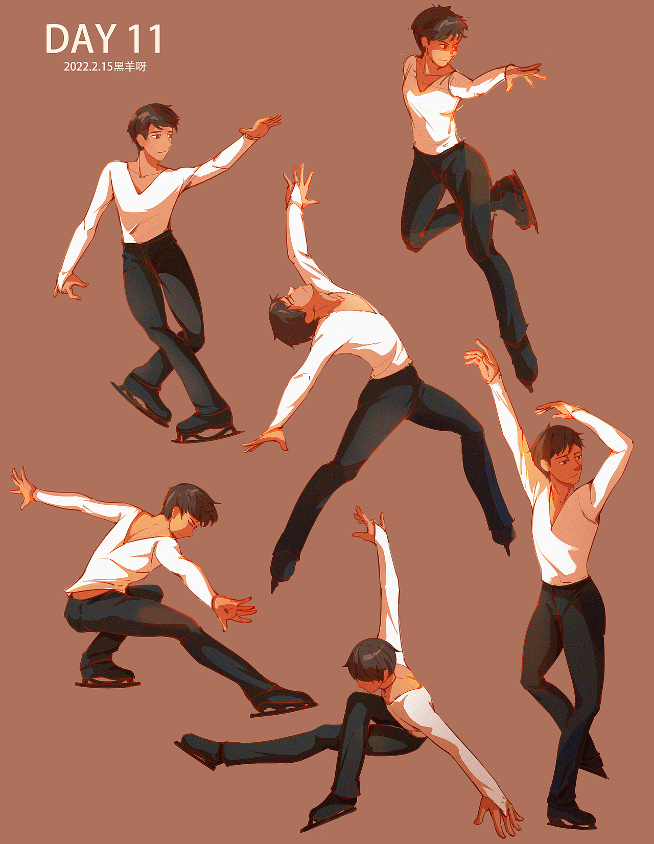 【人物隔日涂】1-25（图ZMjk5Nzg4NzI0） - 创作习作 - 站酷设计师黑羊呀原创素材 - 站酷ZCOOL