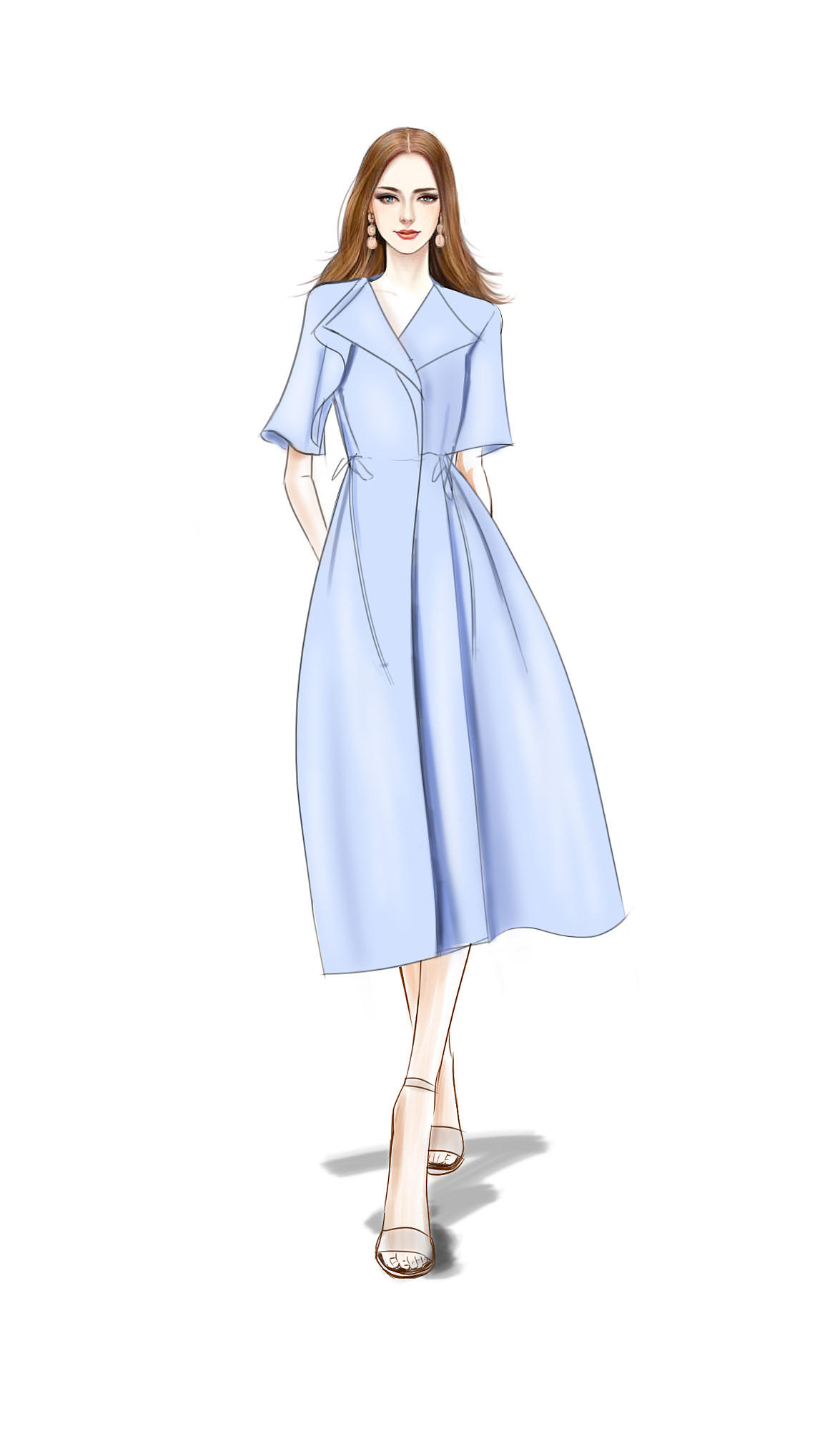 手绘服装I人物插画I电脑手绘系列作品