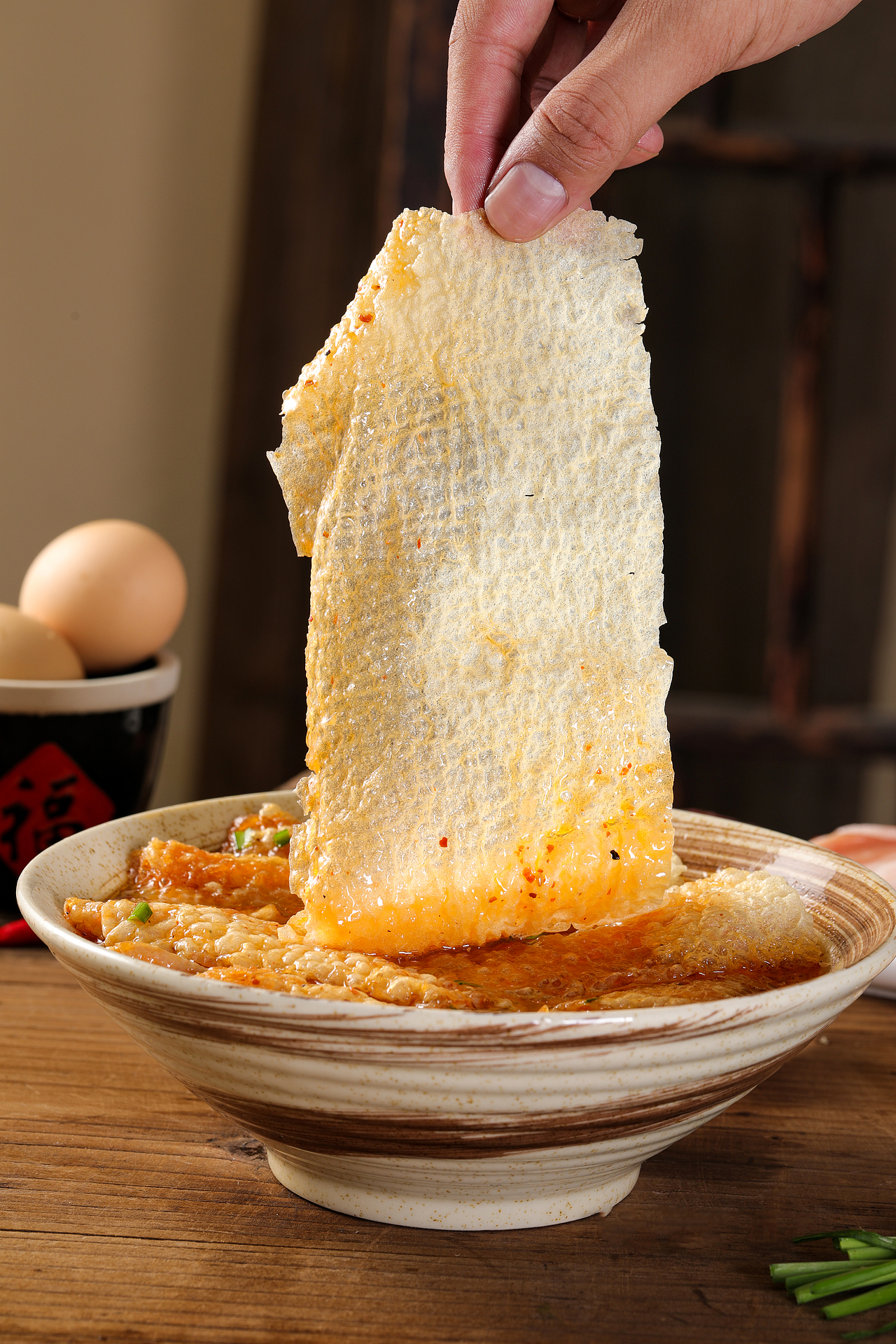 响铃卷油炸腐竹豆皮卷炸豆衣卷腐皮虾滑卷火锅食材豆腐