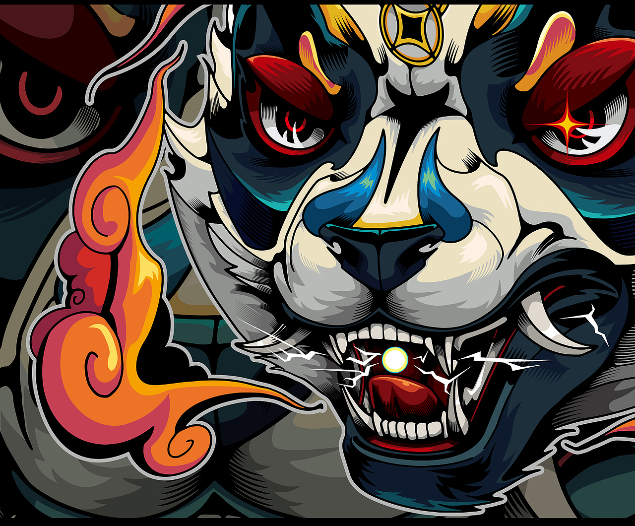 青龙/熊猫/麒麟矢量插画（图ZMzQ5NzM0NzM2） - 商业插画 - 站酷设计师木中瓶品牌铸造局原创素材 - 站酷ZCOOL