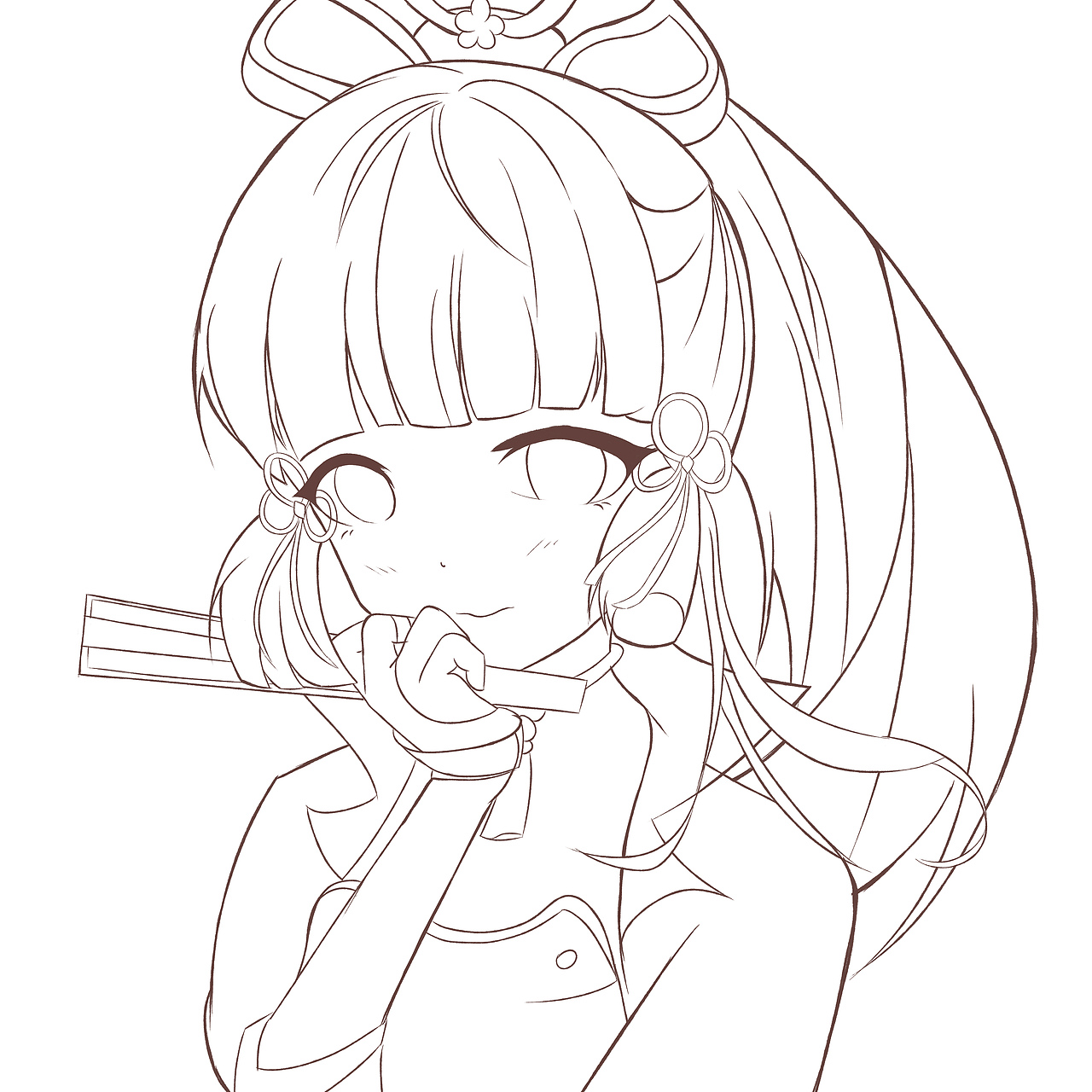 【原神】神里绫华-线稿