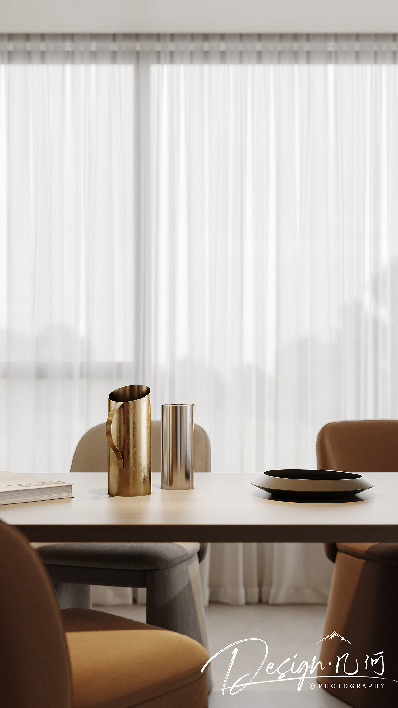 几何空间视觉表现 | 西溪玫瑰现代复试客餐厅