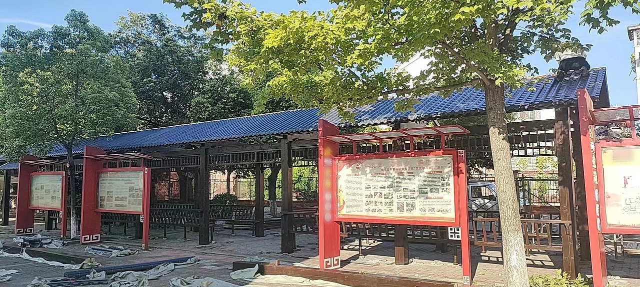 校园文化之中式连廊长廊设计