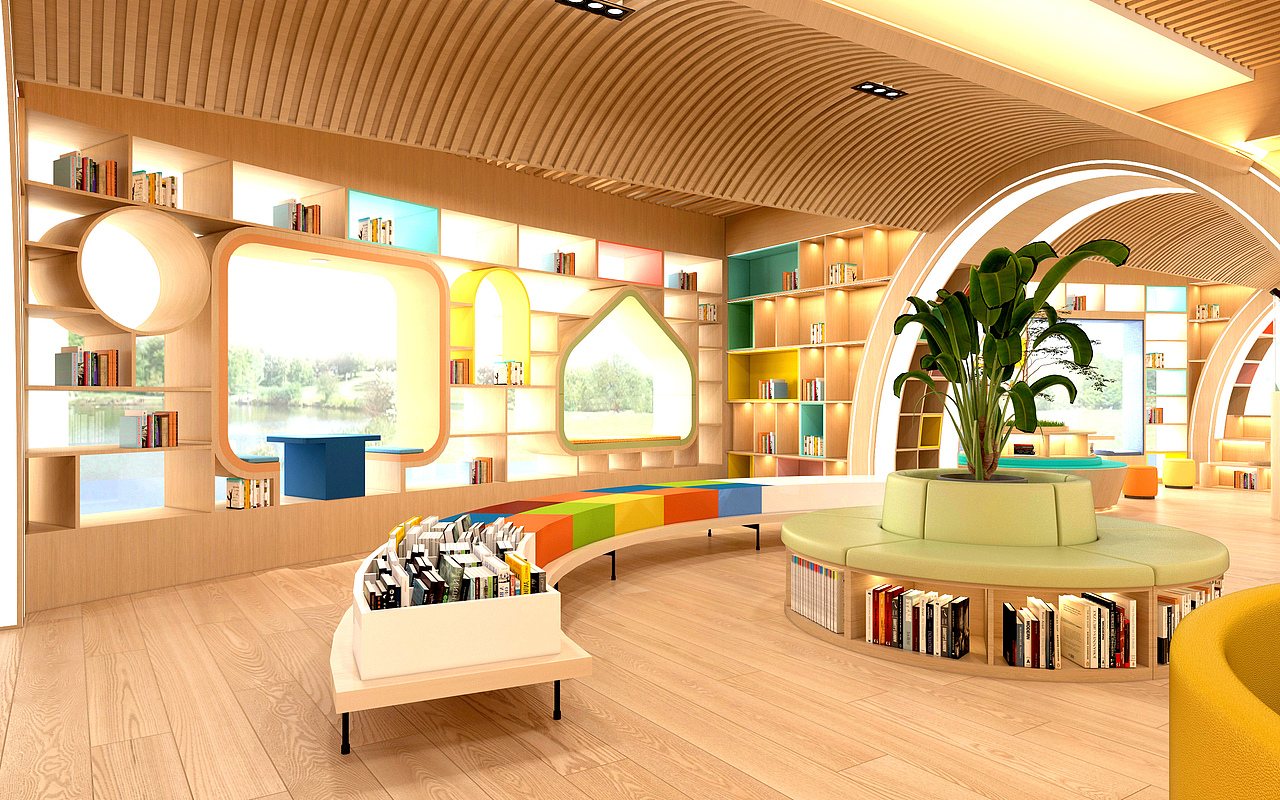 某图书馆概念设计（图ZMzU3NDk5MzM2） - 商业空间设计 - 站酷设计师禅武工坊原创素材 - 站酷ZCOOL