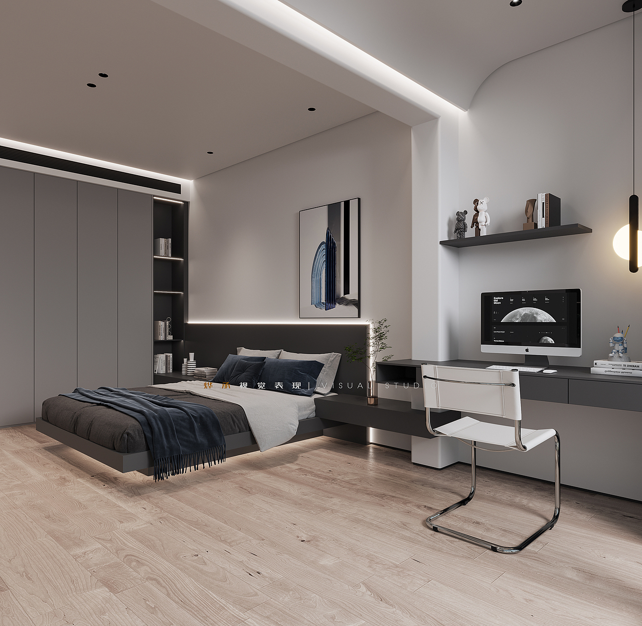 现代叠墅卧室（图ZMzEwMDY3NjY4） - 家装设计 - 站酷设计师烨承设计表现原创素材 - 站酷ZCOOL