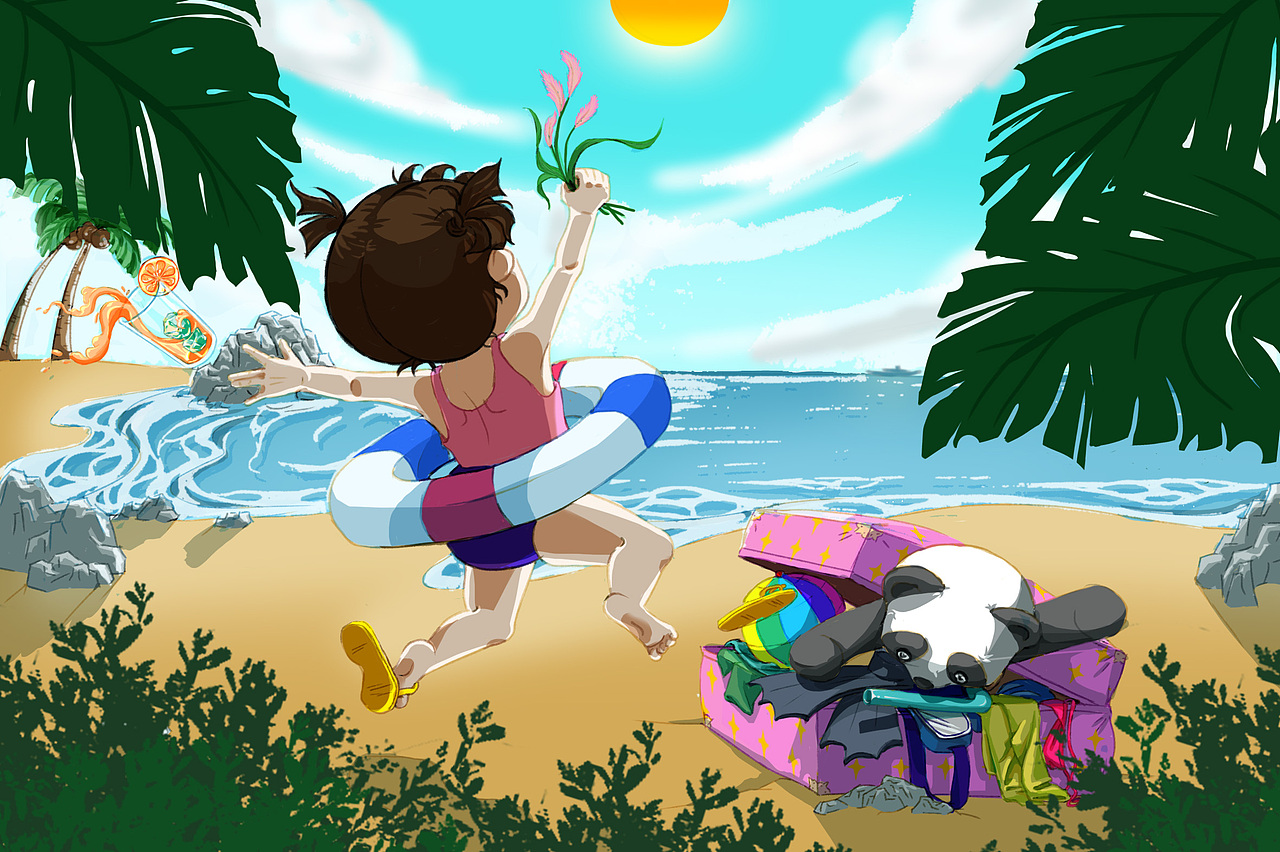 夏日浪漫&最愛（圖ZMzA0NDcxNDQ4） - 概念設定 - 站酷設計師艾小卡原創(chuàng)素材 - 站酷ZCOOL