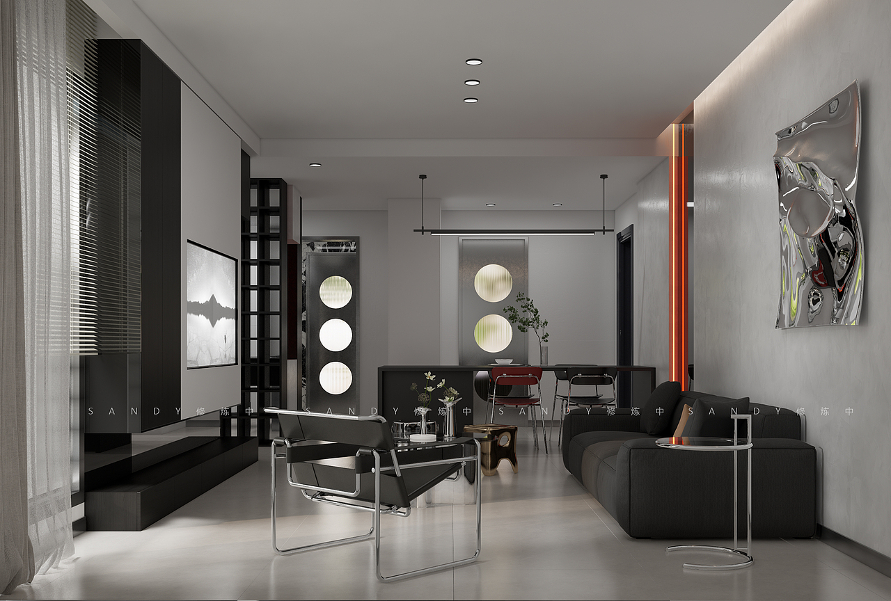 SketchUp 效果圖表現(xiàn) 極簡 現(xiàn)代風(fēng)格（圖ZMzU0MjQ3NjI0） - 建筑/空間 - 站酷設(shè)計(jì)師SANDY修煉中原創(chuàng)素材 - 站酷ZCOOL