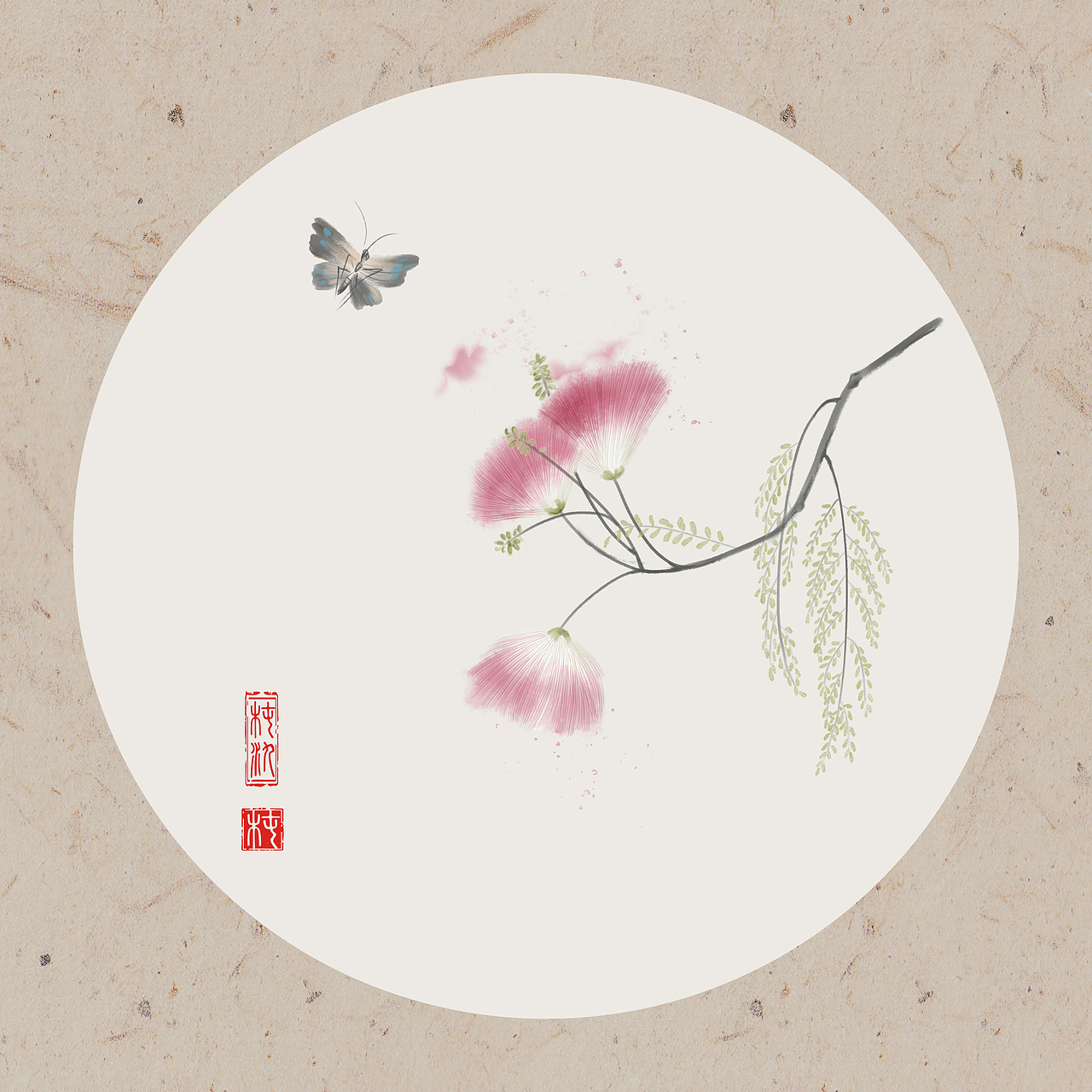 国风花卉插画|文创（图ZMzA5MjM2Njk2） - 商业插画 - 站酷设计师椿氿原创素材 - 站酷ZCOOL