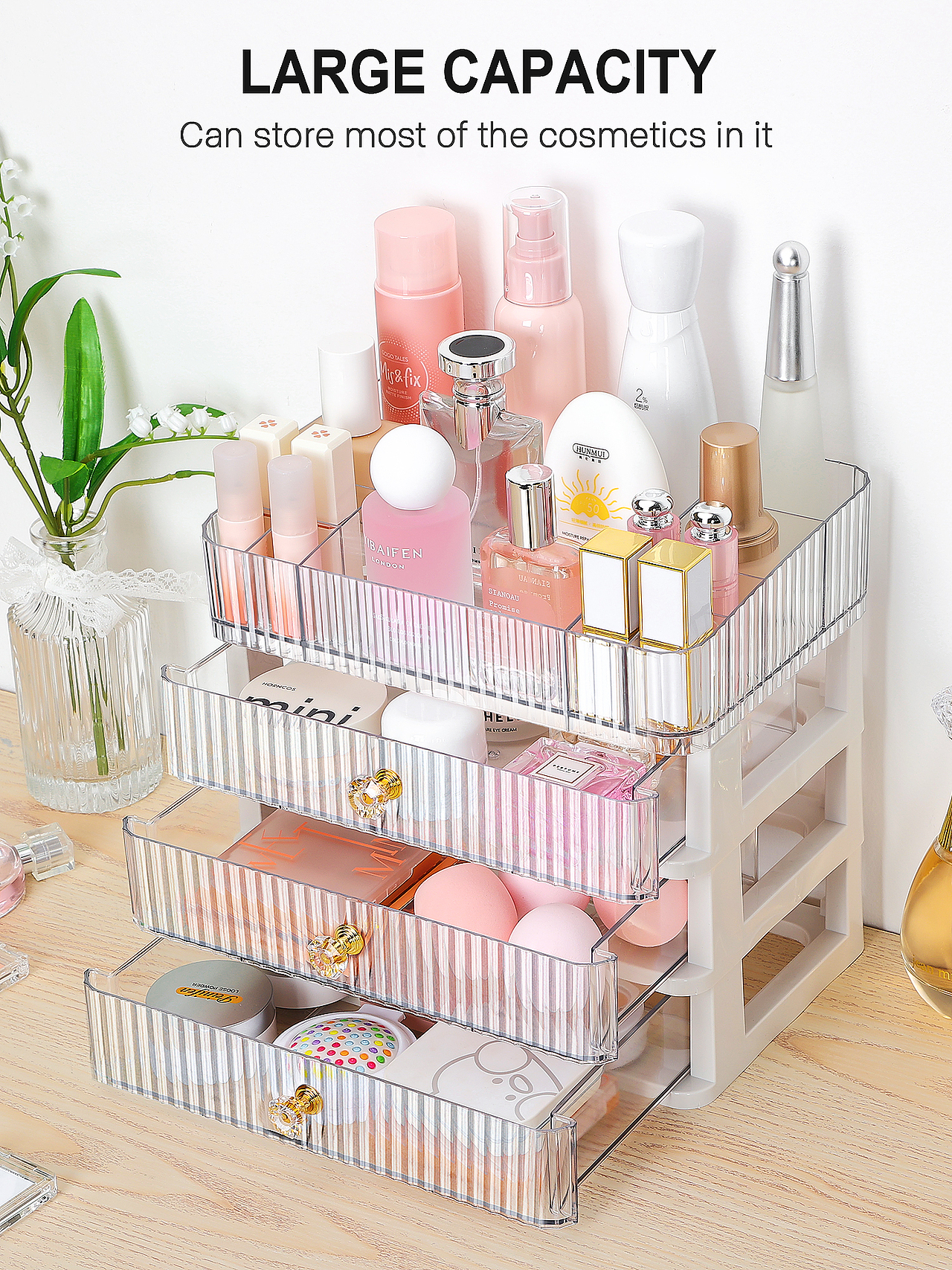 亚马逊亚克力透明收纳盒主图