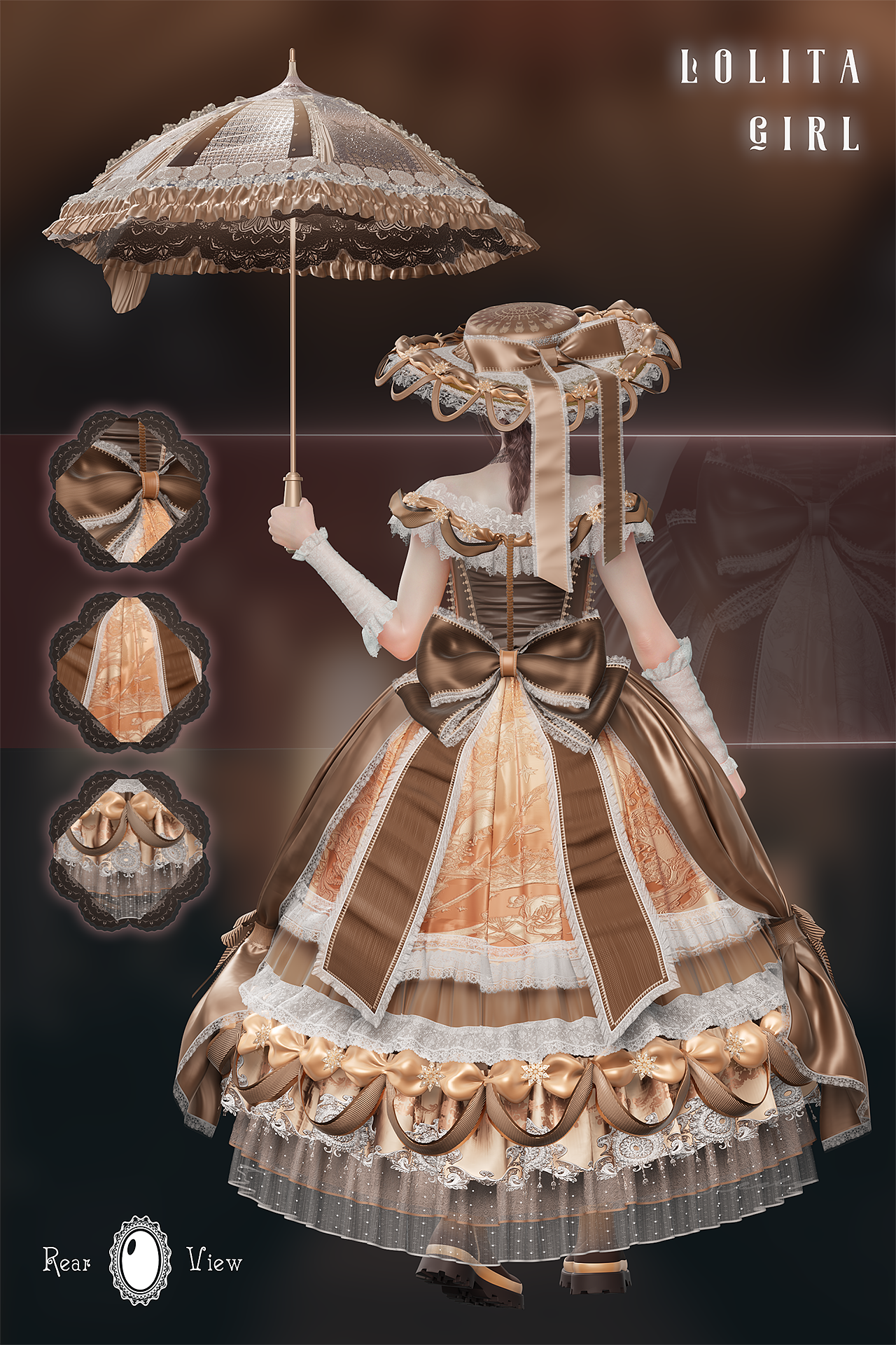 blender 洛丽塔女伞妹