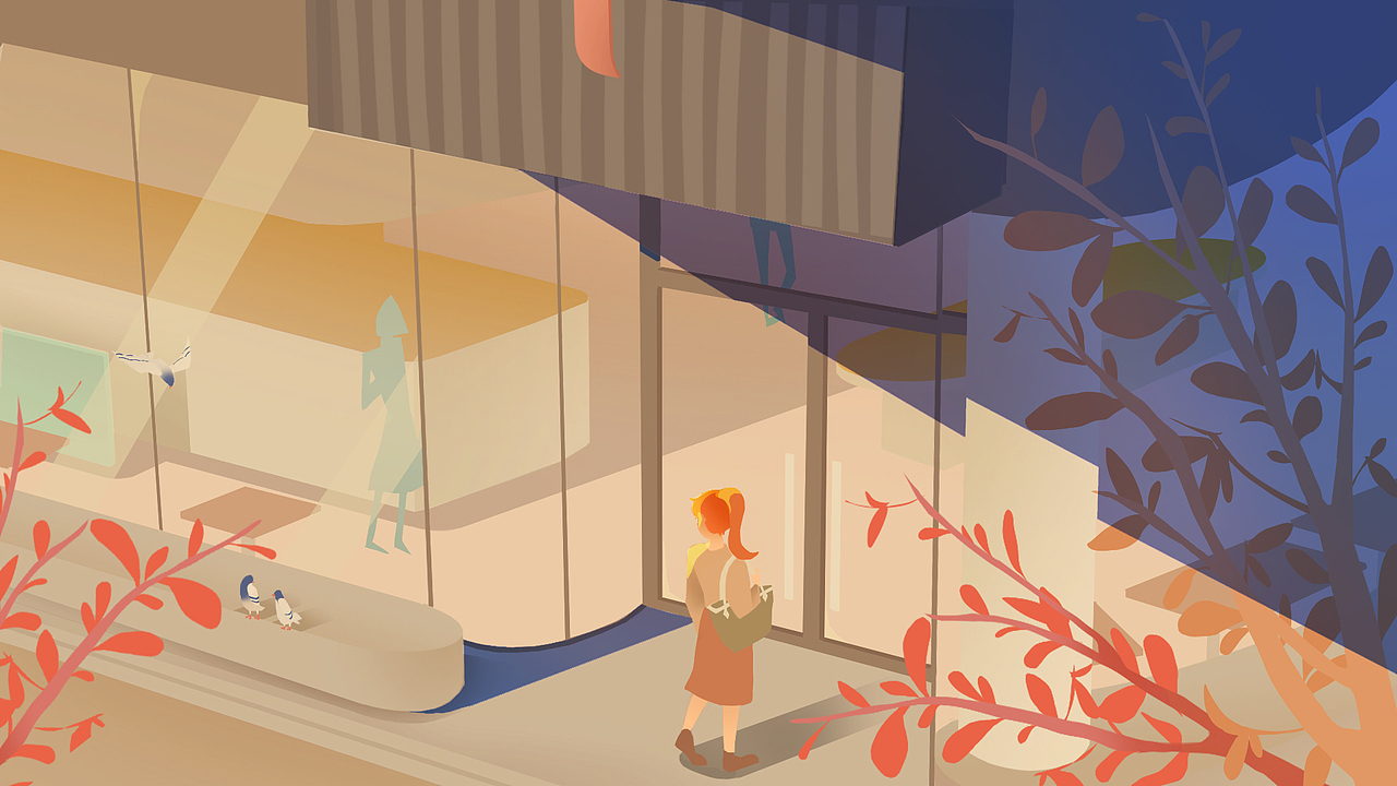 【LiAN】马尾咖啡宣传画