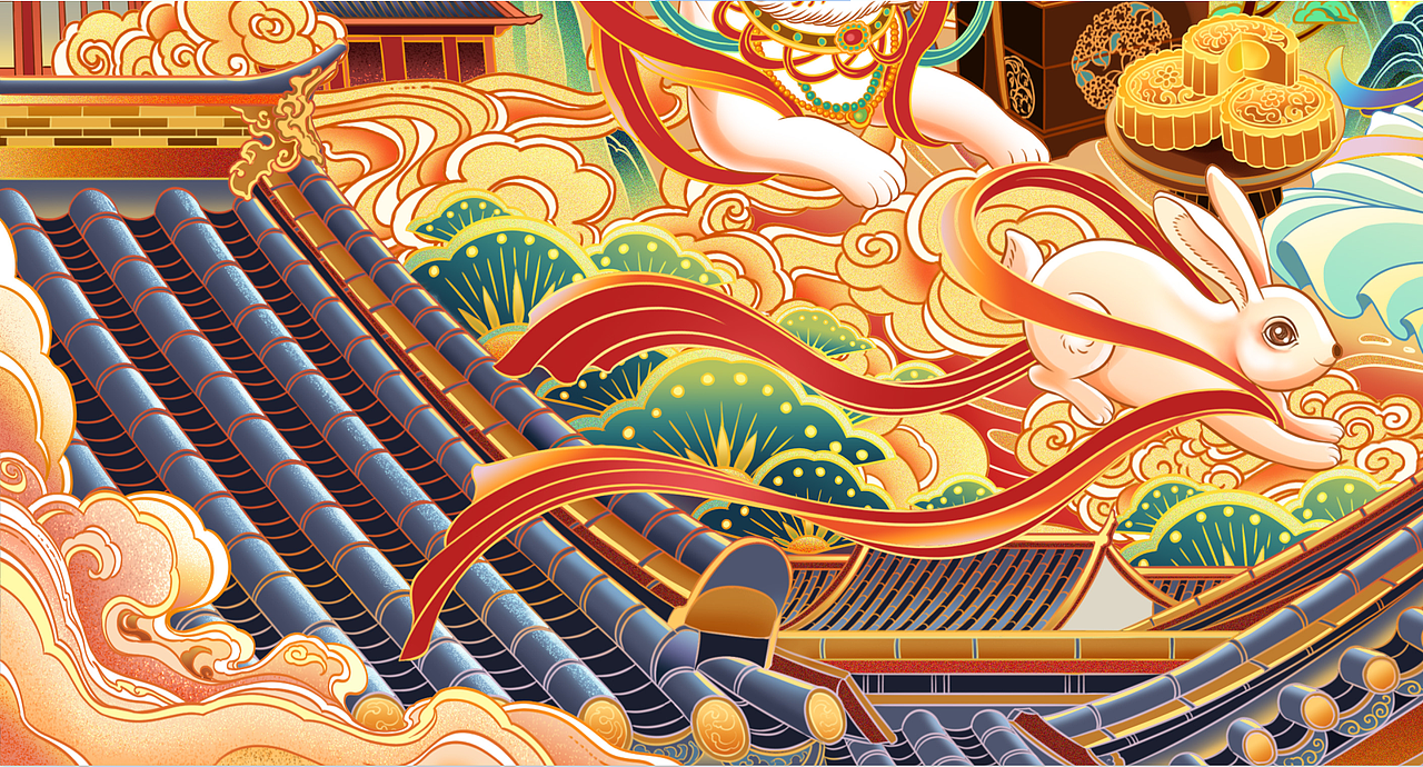 月满千宫 情满中秋——节日礼盒插画(图ZMzE1ODUxNTMy) - 商业插画 - 站酷设计师以爱名之原创素材 - 站酷ZCOOL
