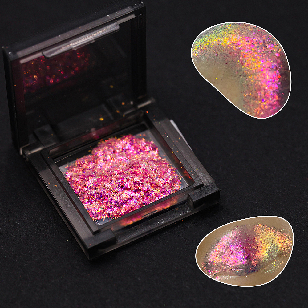 眼影美甲彩妆原料粉末拍摄(变色龙薄片)