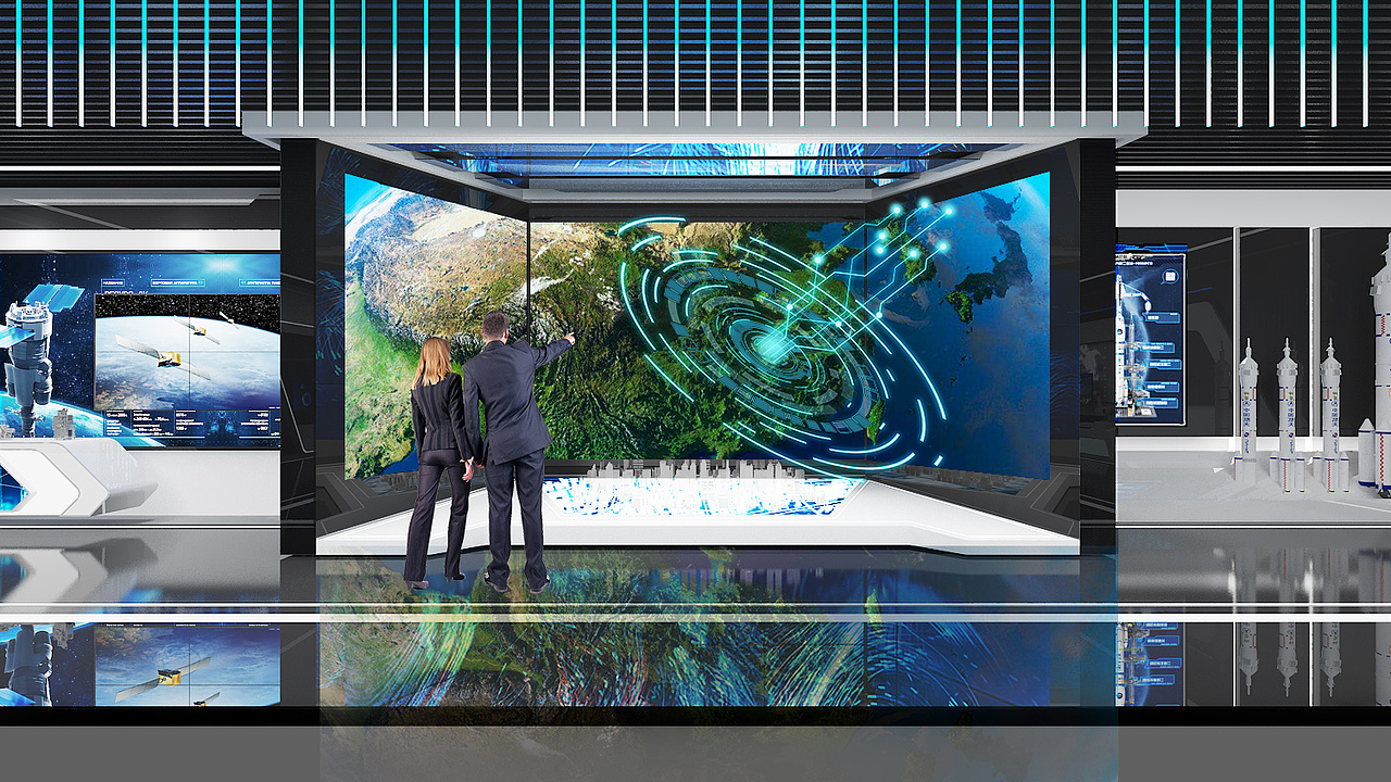 中国卫星网络集团展厅练习（图ZMzUyNjc4OTMy） - 场景 - 站酷设计师nnaJ原创素材 - 站酷ZCOOL