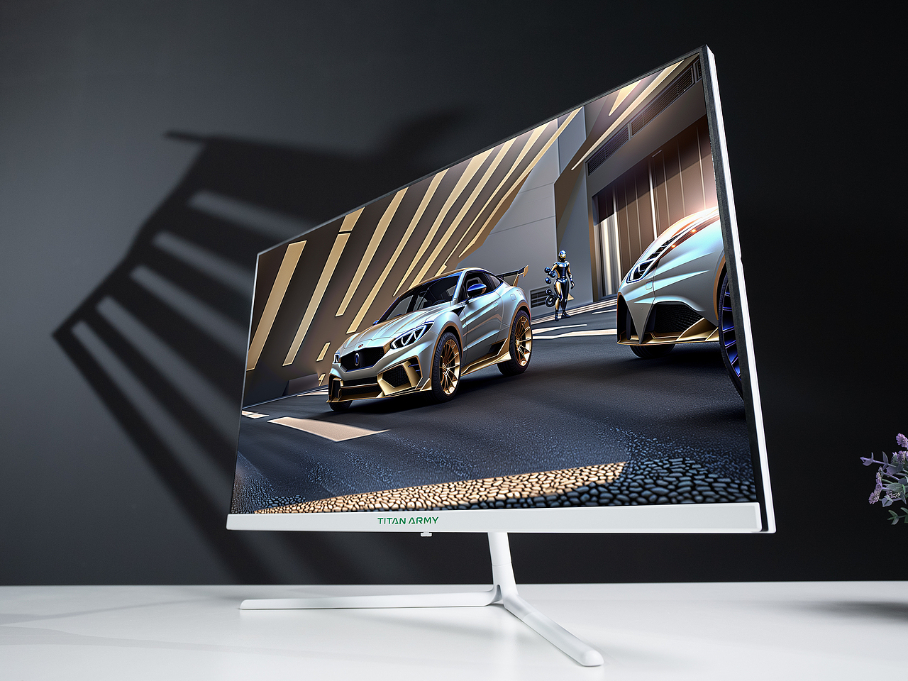 纯白色电竞显示器