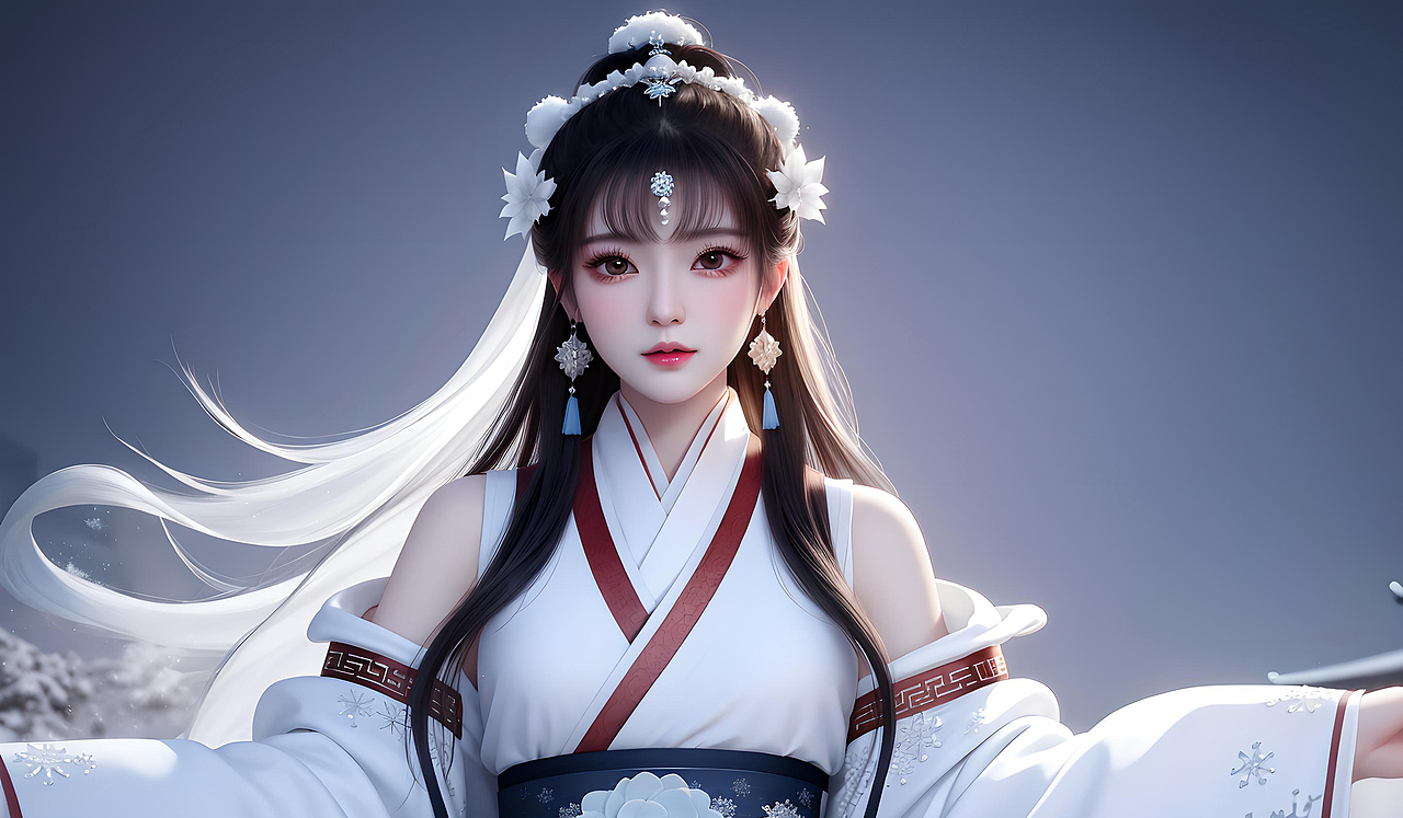 AIGC国风美人,电脑壁纸