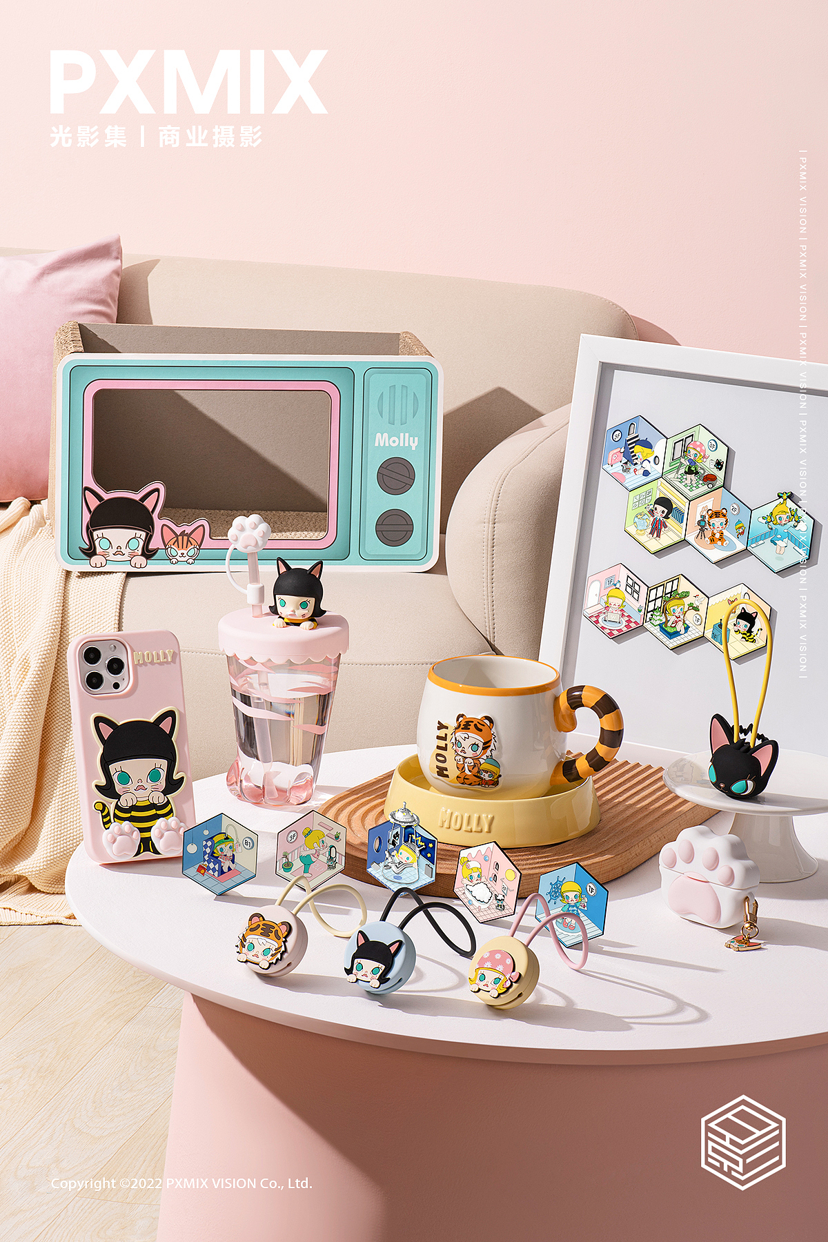盲盒周边摄影丨泡泡玛特 Molly放空的一天 x 光影集