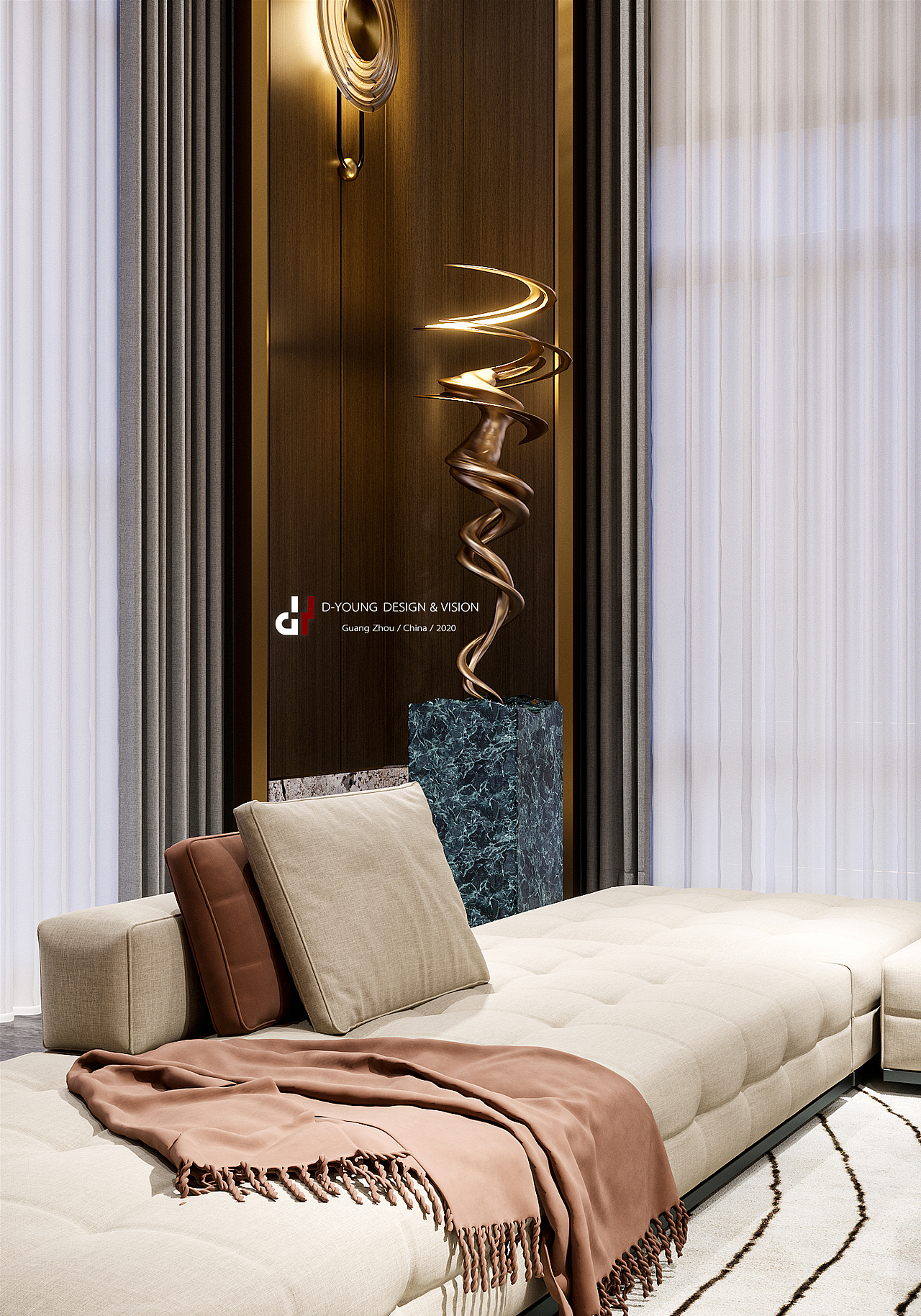 东杨视觉、别墅客餐厅夜景表现