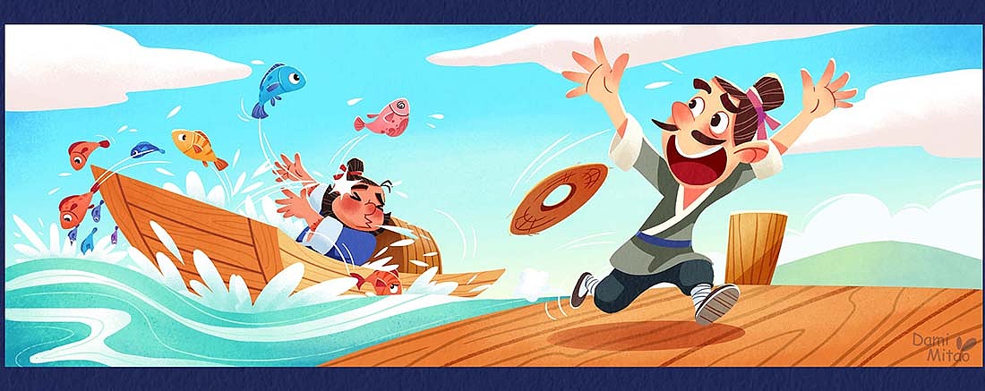 成语故事插画组图（一）（图ZMzM2NDk2NTYw） - 绘本 - 站酷设计师Mitao米桃原创素材 - 站酷ZCOOL