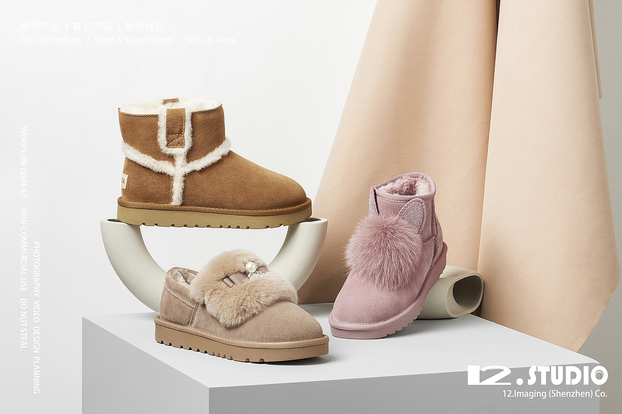 靴子创意场景拍摄、女鞋场景图