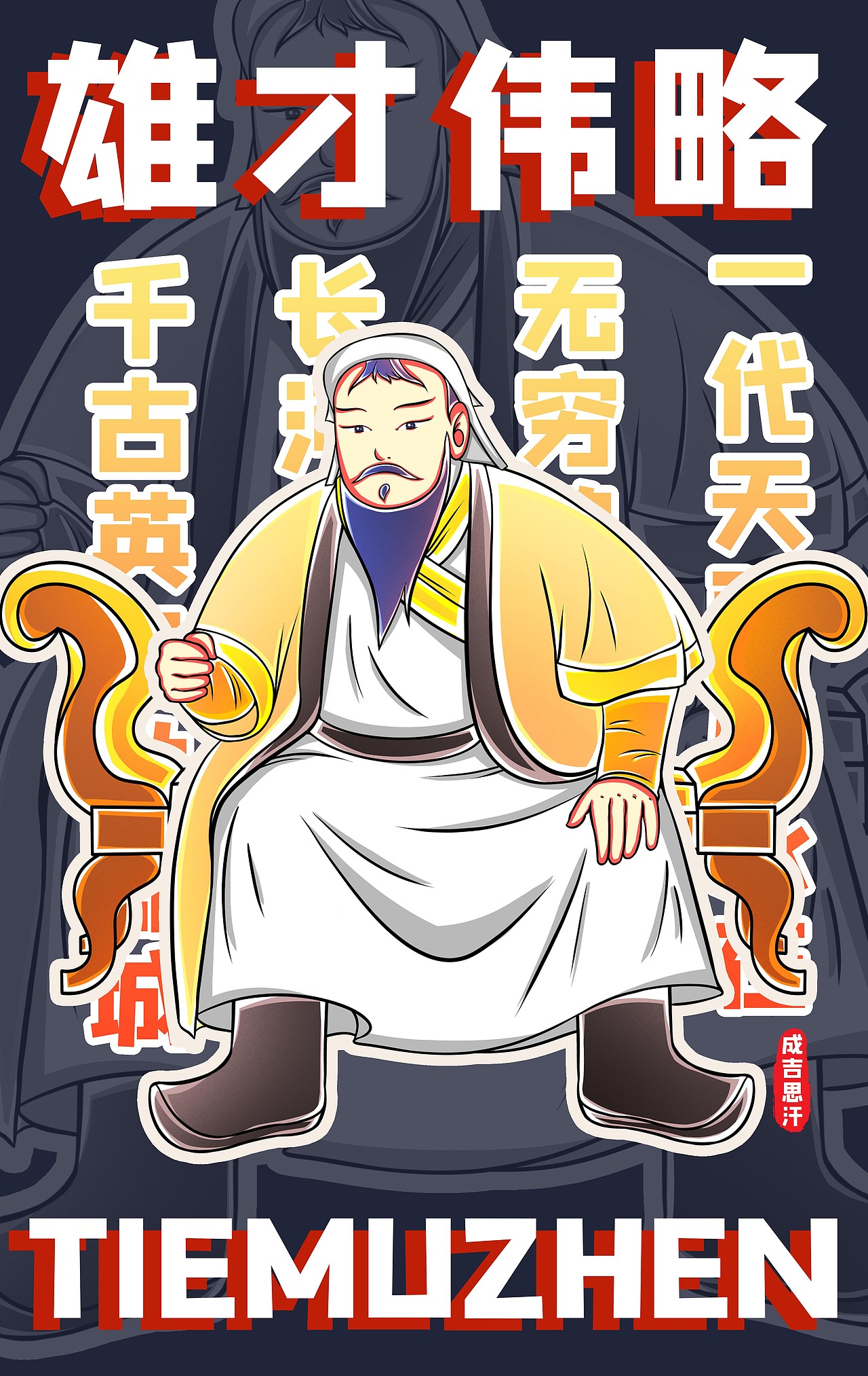 秦始皇、成吉思汗、武则天、杨贵妃、姜子牙、岳飞