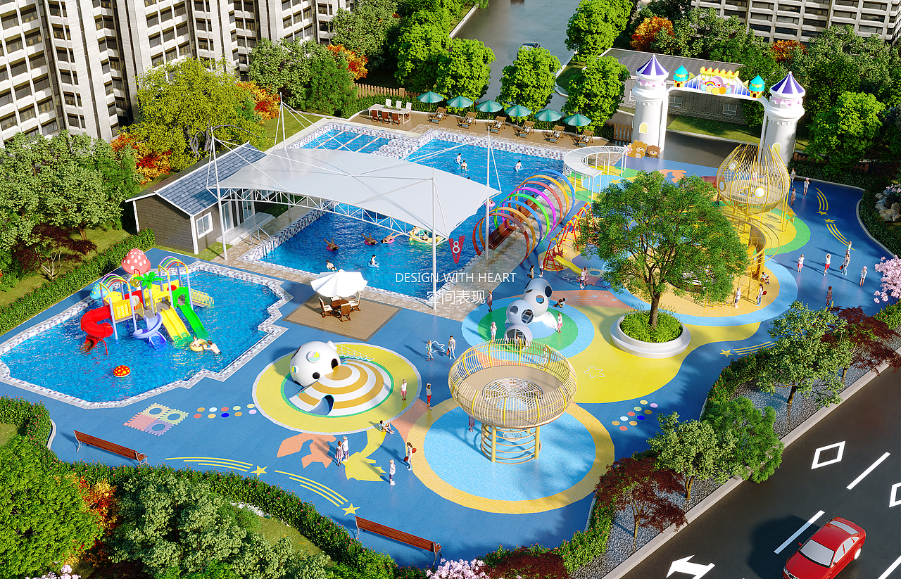 V8空间表现 | 儿童水上乐园设计